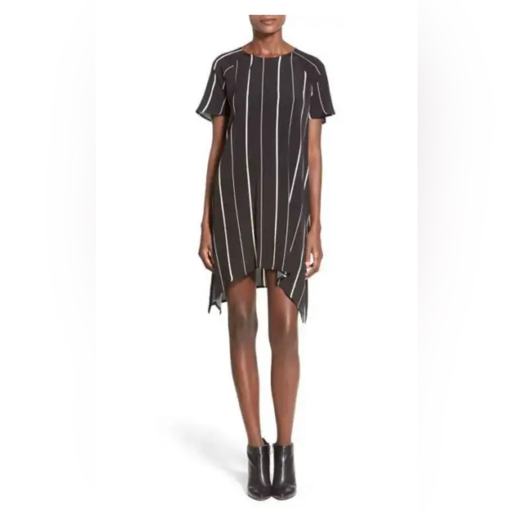 Astr the Label Striped Side Slit Swing Dress